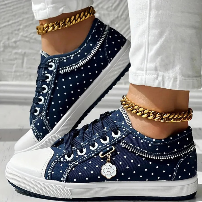 Frederica Wentworth | Orthopedic Lace-Up Sneakers in Blue