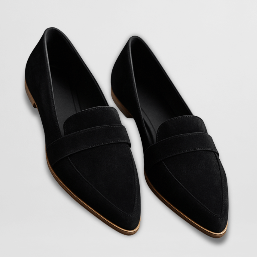 Sylviane Portmoor | Orthopedic Soft Suede Loafers in Tan