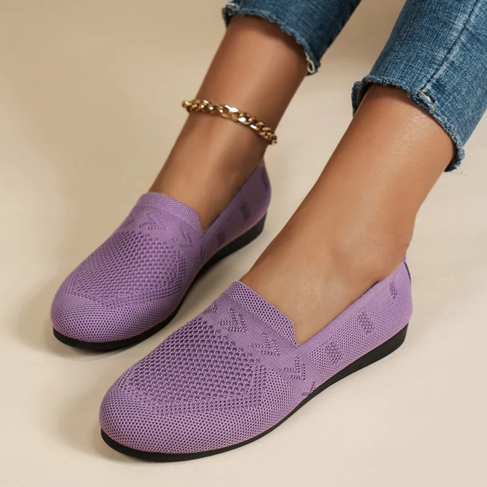 Lucien Carter | Breathable Slip-On Knit Loafers For Women