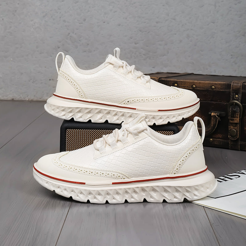 Eli Ostbridge | Woven Leather Lace-Up Sneakers For Men