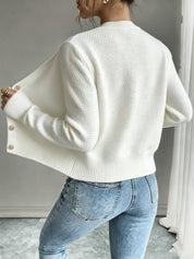 Vittoria Rossignol | Cable-Knit Button-Front Cardigan For Women