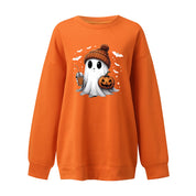 Rosamund Kingsley | Halloween Ghost Print Sweatshirt For Women