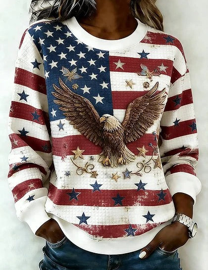 Adrienne Holloway | 250 Years of Freedom Patriotic Sweatshirt For Women