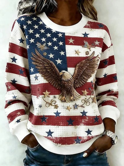 Adrienne Holloway | 250 Years of Freedom Patriotic Sweatshirt For Women