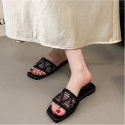 Adriana Belmonte | Woven Flat Slide Sandals For Women