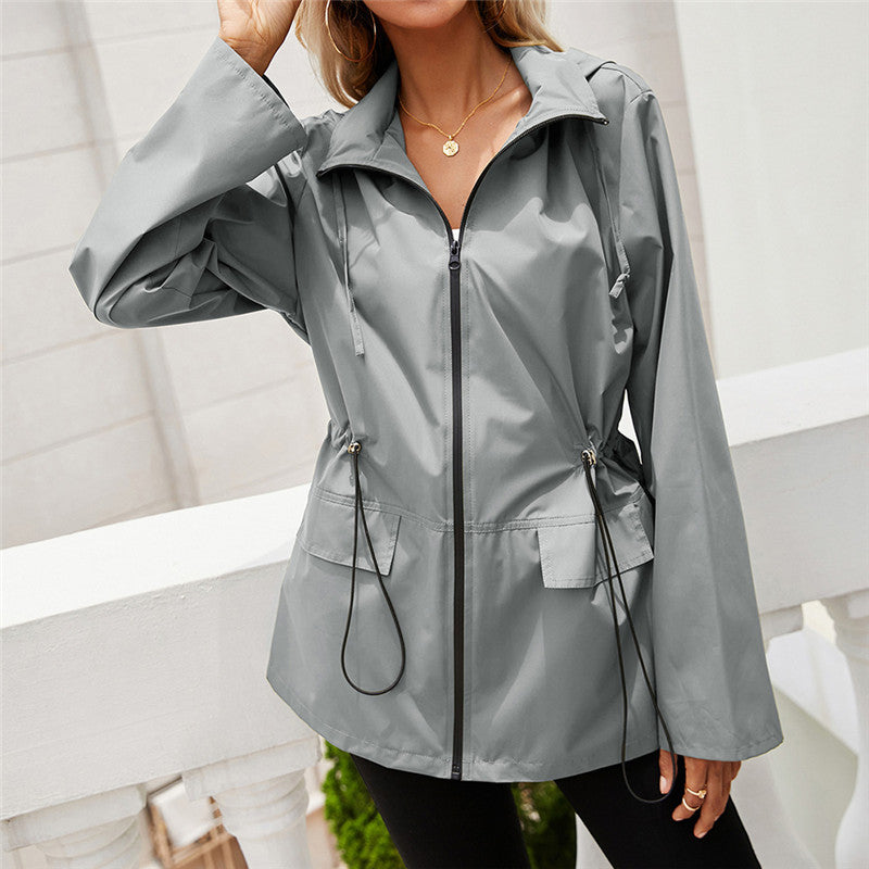 Claudette Beausoleil | Hooded Windbreaker Rain Jacket For Women