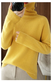 Ottavia Castellon | Turtleneck Ribbed Knit Sweater For Women