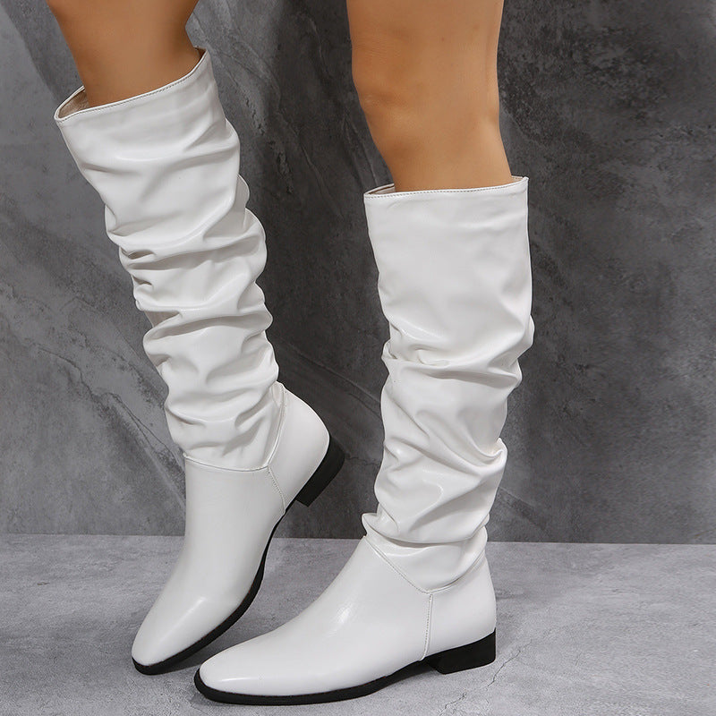Aveline Sorel | White Cowboy Boots With Pointed Toe For Women