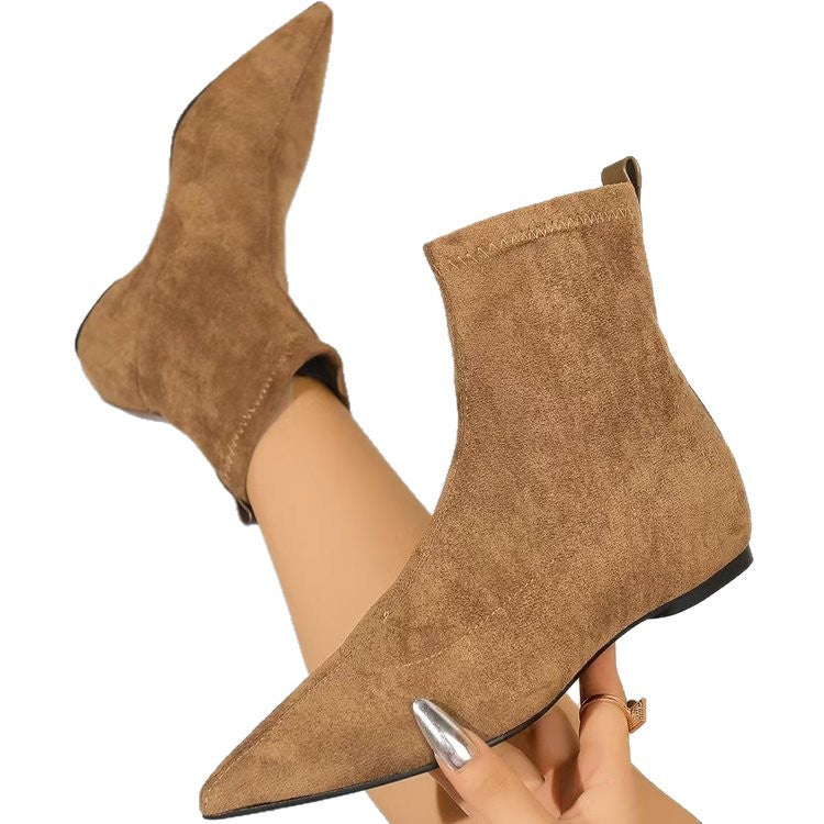 Elodie Chastain | Suede Chelsea Boots With Pointed Toe For Women