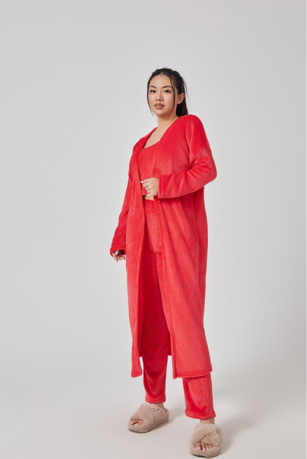 Brianna Vossmore | Fluffy 3-Piece Lounge Set For Women