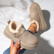 Bianca Salerno | Platform Fleece-Lined Moccasin Snow Boots For Women
