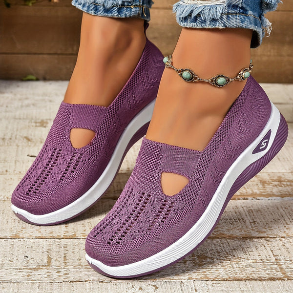 Arabella Fontaine | Lightweight Knit Slip-On Sneakers for Women