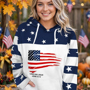 Giulia Lanvers | Stars And Stripes Veterans Day Hoodie For Women