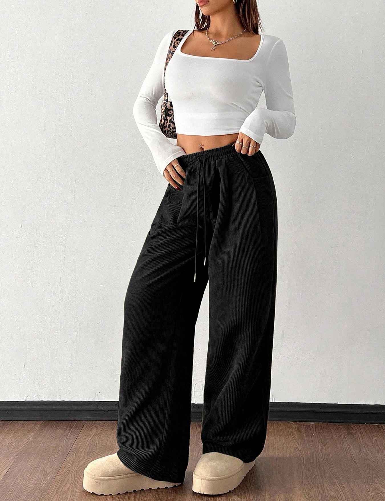 Selene Aubertin | Corduroy Wide-Leg Pants For Women