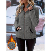 Valerie Ashcroft | Plush Fleece Zip-Up Jacket For Women