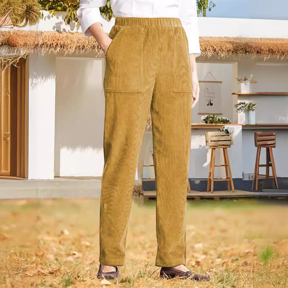 Vivienne Ashford | Corduroy Straight Leg Pants For Women