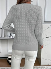 Simone Aldridge | Cable-Knit Round Neck Sweater For Women