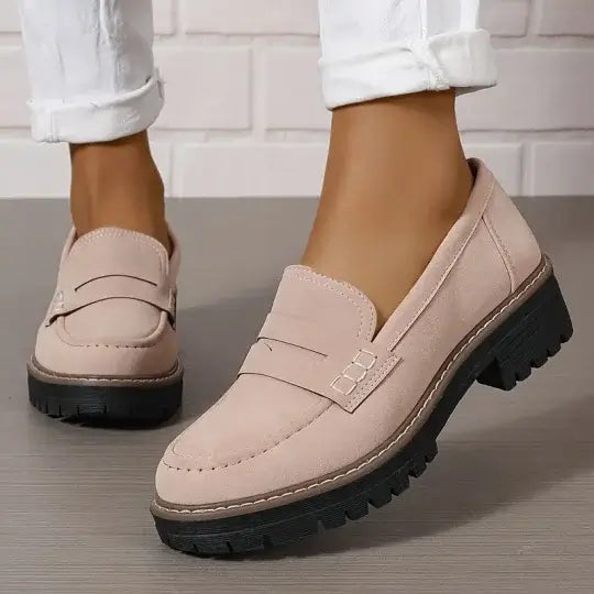 Claudette Harstone | Black Platform Loafers For Women
