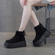 Solène Duvernay | Suede Platform Ankle Boots For Women