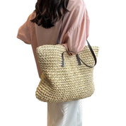 Beatrice Lanzoni | Spacious Woven Straw Beach Tote Bag