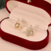 Antonella Ferrand | Rhinestone Christmas Tree Stud Earrings