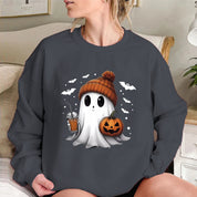 Rosamund Kingsley | Halloween Ghost Print Sweatshirt For Women