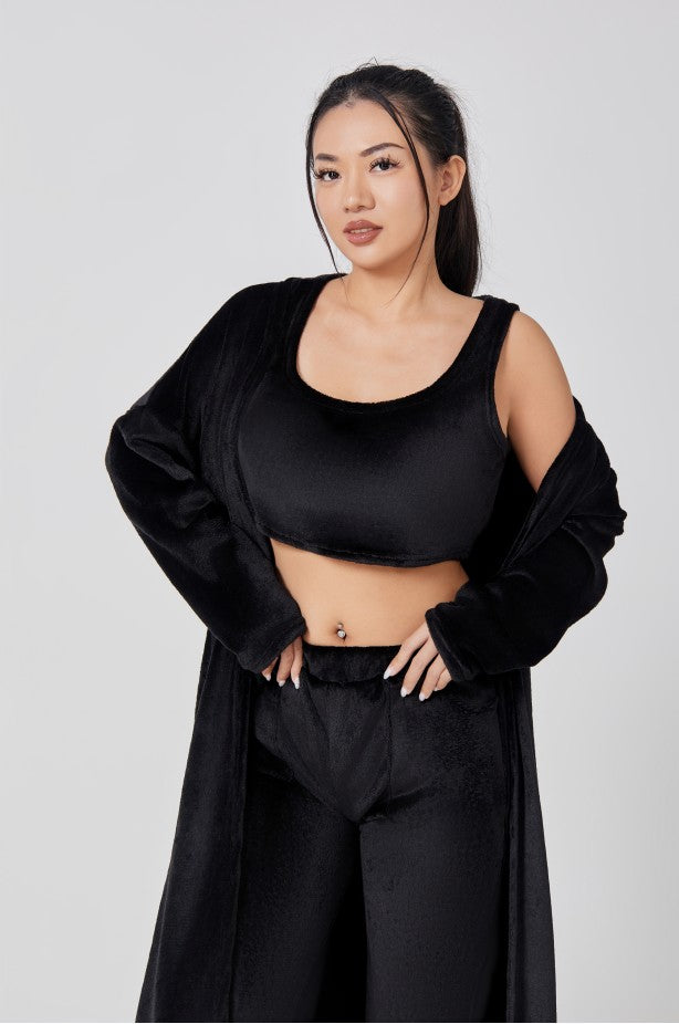 Brianna Vossmore | Fluffy 3-Piece Lounge Set For Women