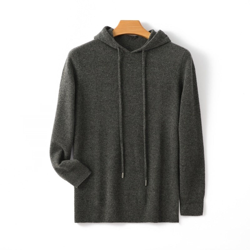 Otis Rookwell | Drawstring Hooded Knit Sweater For Men