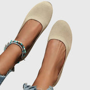Sylvaine Portreaux | Black Knit Ballet Flats Anti-Slip