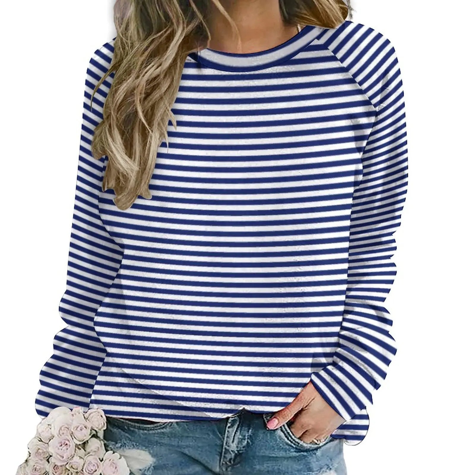 Scarlett Monroe | American Flag Print Sweatshirt For Women