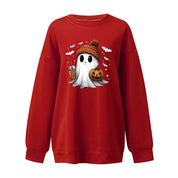 Rosamund Kingsley | Halloween Ghost Print Sweatshirt For Women
