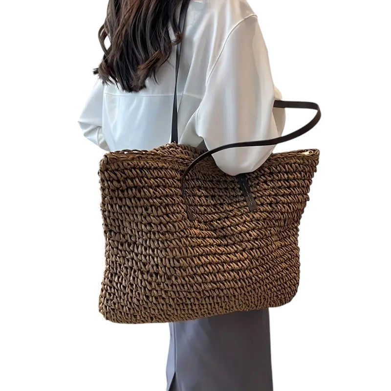 Beatrice Lanzoni | Spacious Woven Straw Beach Tote Bag