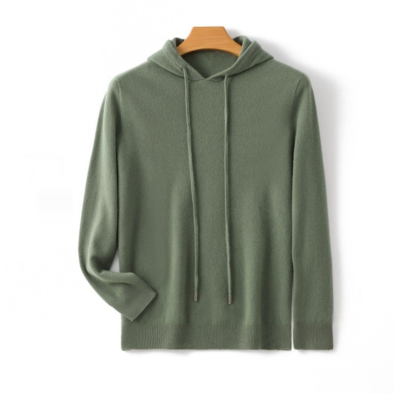 Otis Rookwell | Drawstring Hooded Knit Sweater For Men