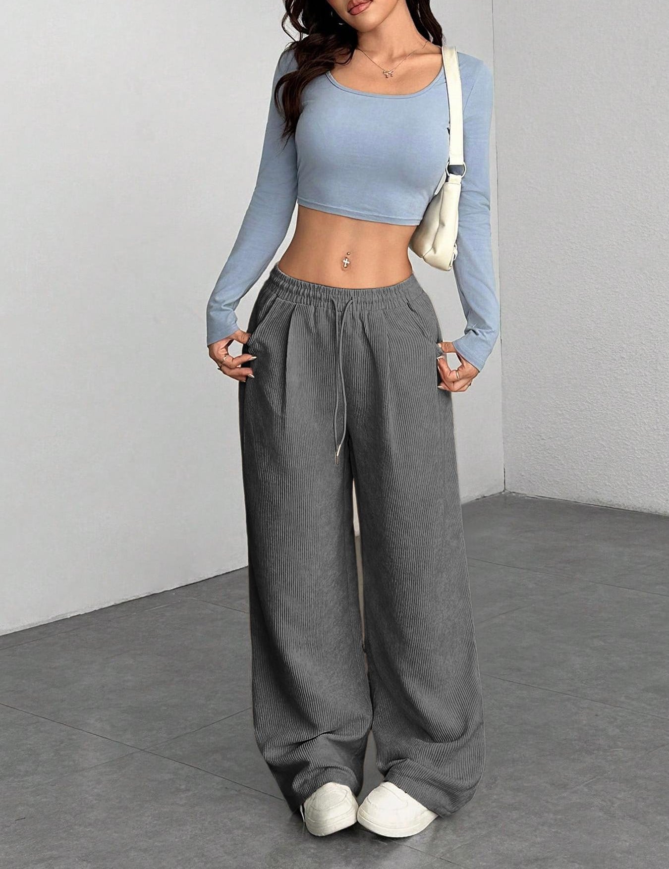 Selene Aubertin | Corduroy Wide-Leg Pants For Women