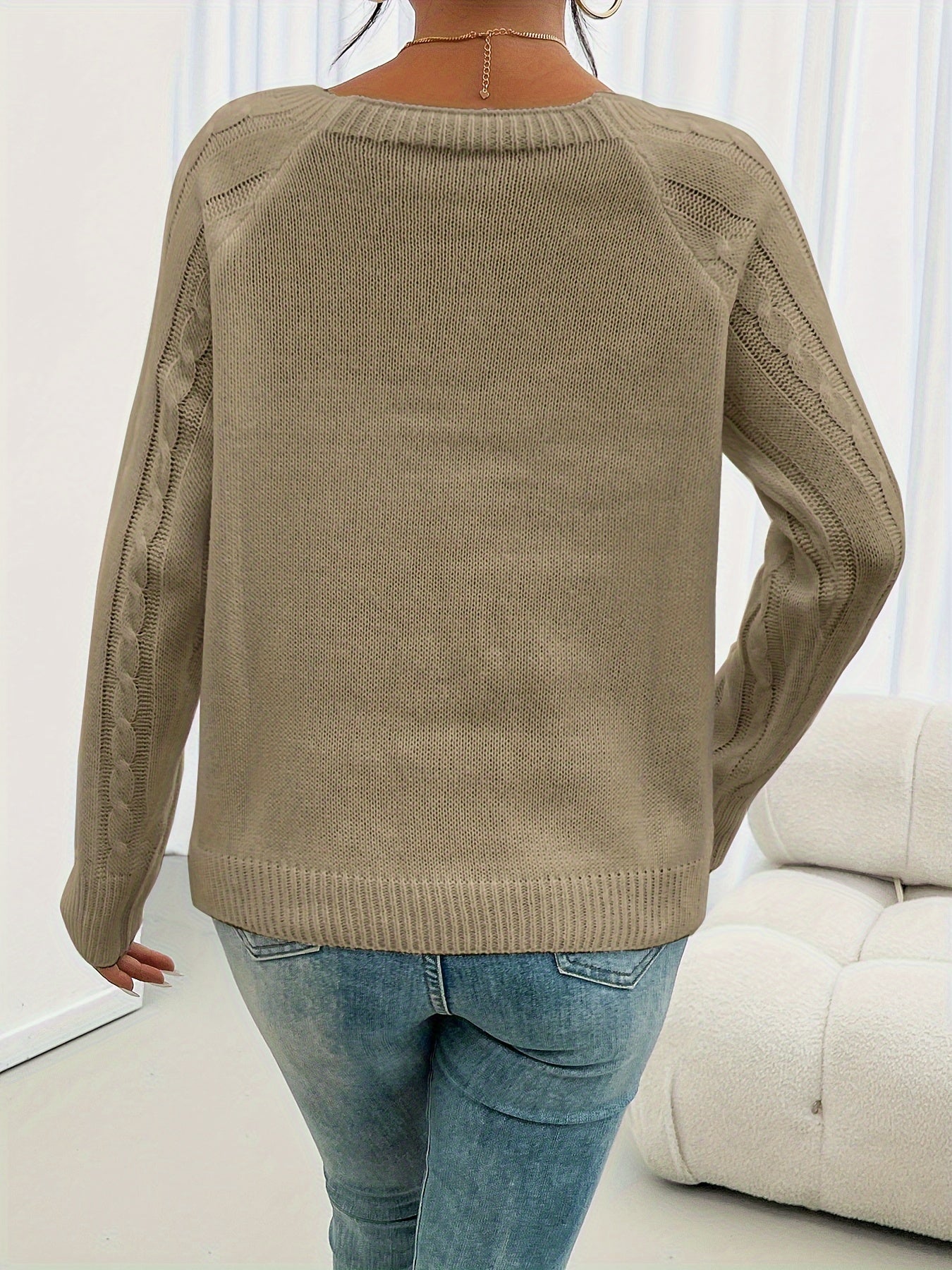 Isabeau Chevalier | Textured Button Sweater For Women