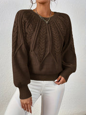 Fabienne Cortland | Cable-Knit Round-Neck Sweater For Women