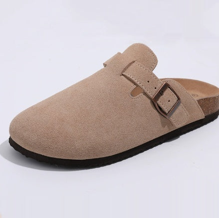 Antoine Duval | Suede Buckle Platform Clog Slippers For Unisex