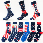 Sylvie Esterhazy | Flag Print Veterans Day Crew Socks Five Pack Unisex & Couples