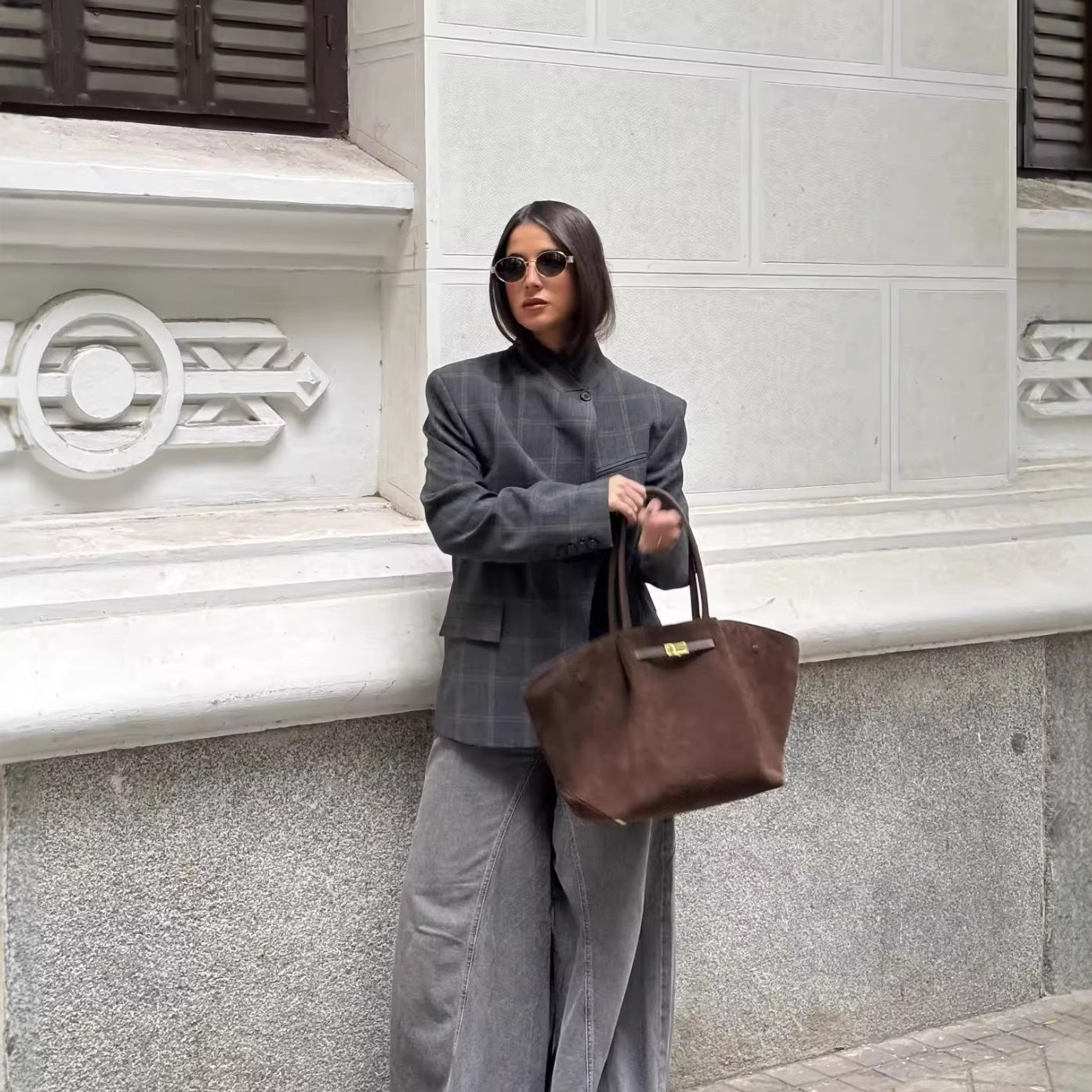 Corinne Vantrelle | Plaid Work Jacket For Women
