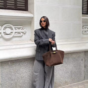 Corinne Vantrelle | Plaid Work Jacket For Women