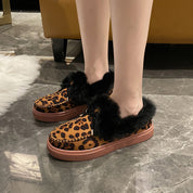 Chiara Bellucci | Fluffy Fur-Trim Moccasin Slippers For Women