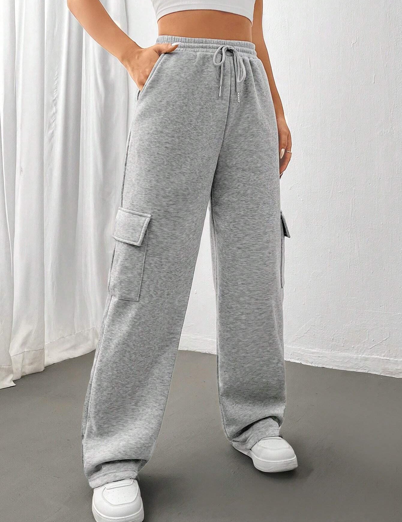 Pauline Rochefort | Cargo Wide Leg Sweatpants For Women