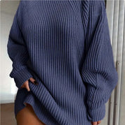 Marielle Duchamp | Turtleneck Knit Mini Sweater Dress For Women