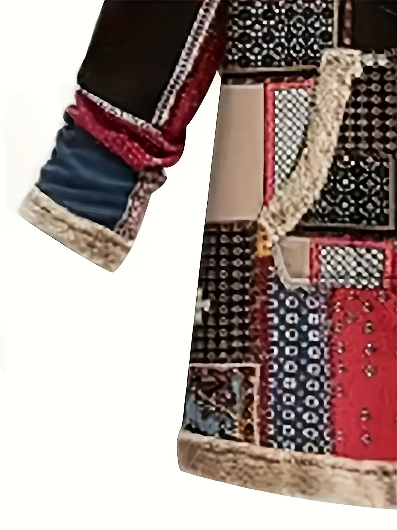 Noa Bergerac | Patchwork Hooded Longline Jacket For Women