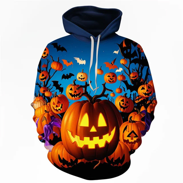 Pumpkin Patch | Glowing Pumpkin Halloween Hoodie For Men