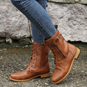 Collins Maldale | Lace-Up Side Zip Ankle Boots For Women