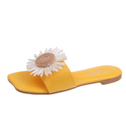 Adriana Bellucci | Daisy Flower Flat Slide Sandals For Women