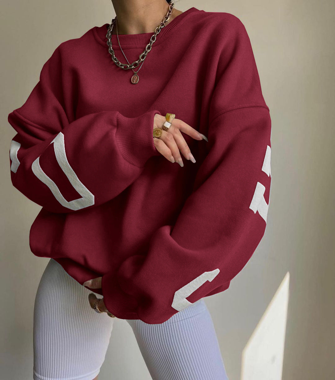 Colette Vasseur | Oversized Letter Print Sweater For Women
