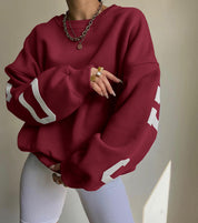 Colette Vasseur | Oversized Letter Print Sweater For Women