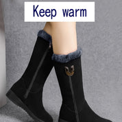 Camille Brindisi | Faux Fur Cuffed Snow Boots For Women